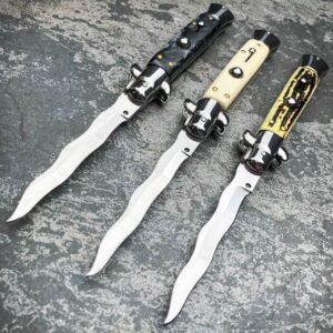 8,75 Zoll italienisches Stiletto Switch Kris Blade Fickmesser